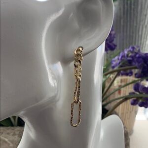 Elegant Gold Chain Link Earrings